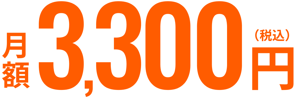 月額3,300円(税込)