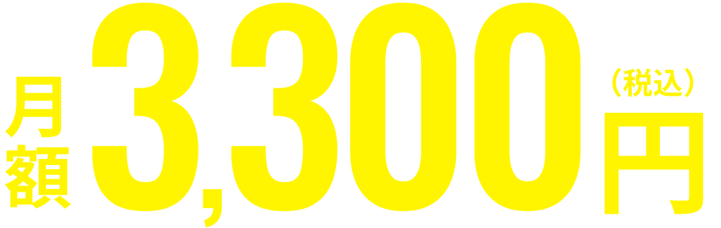 月額3,300円(税込)