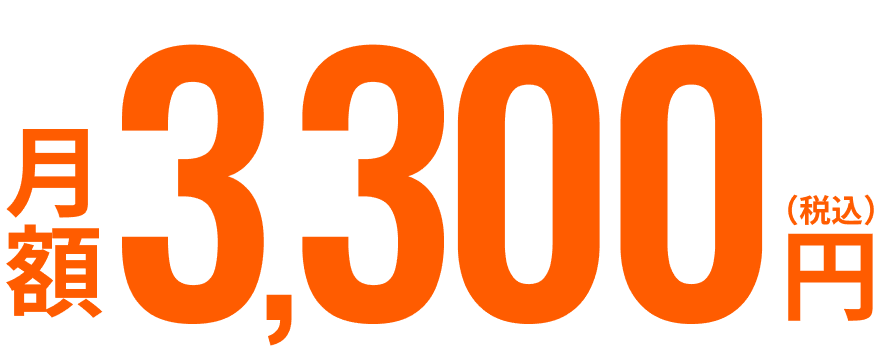 月額3,300円(税込)